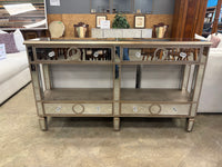 Silver Mirror Console