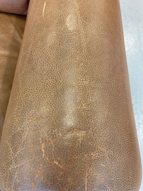 Vintage Brown Leather Three Seat Sofa