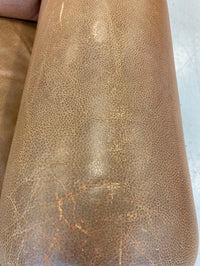 Vintage Brown Leather Three Seat Sofa