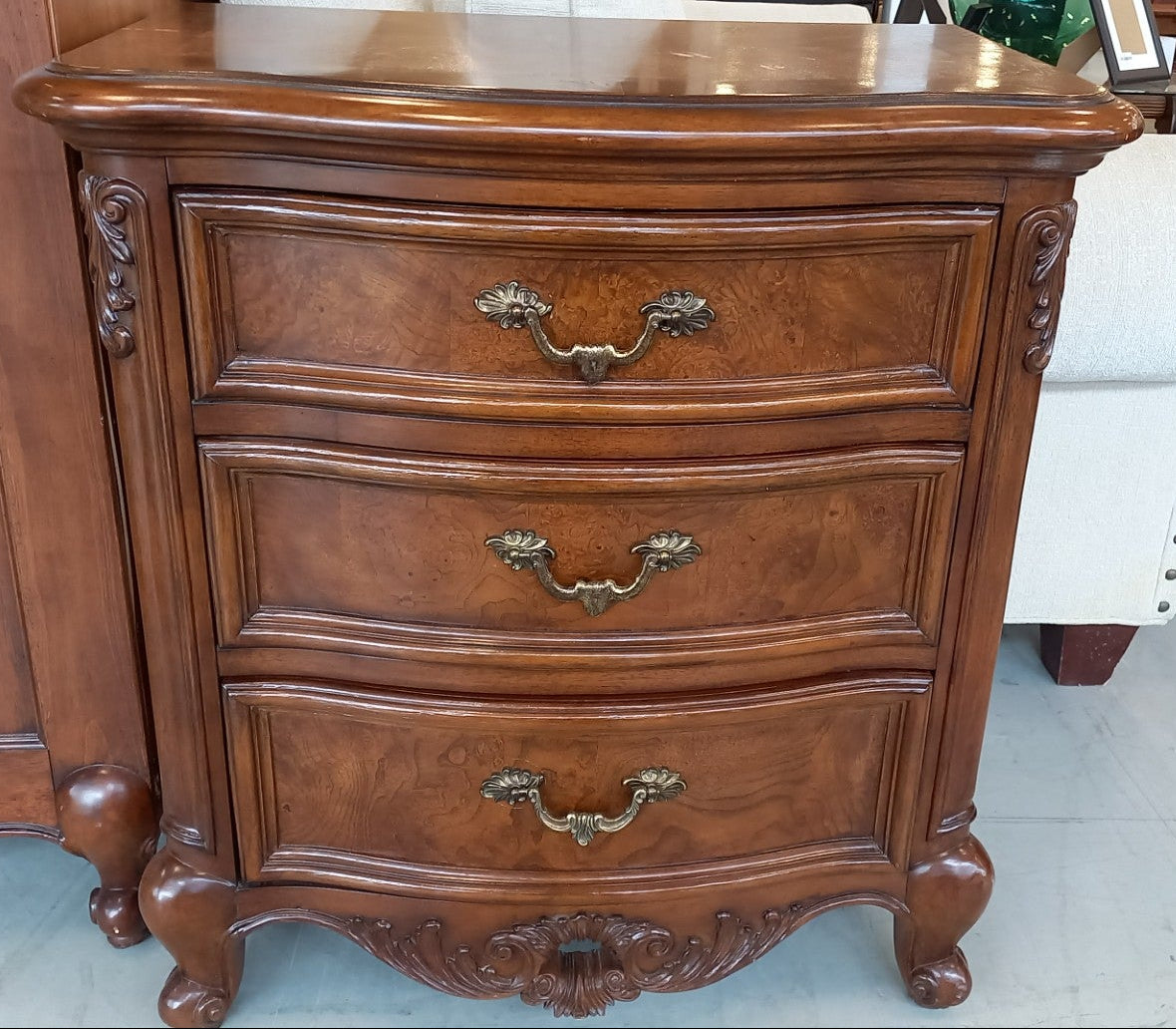 Traditional Three-Drawer Nightstand