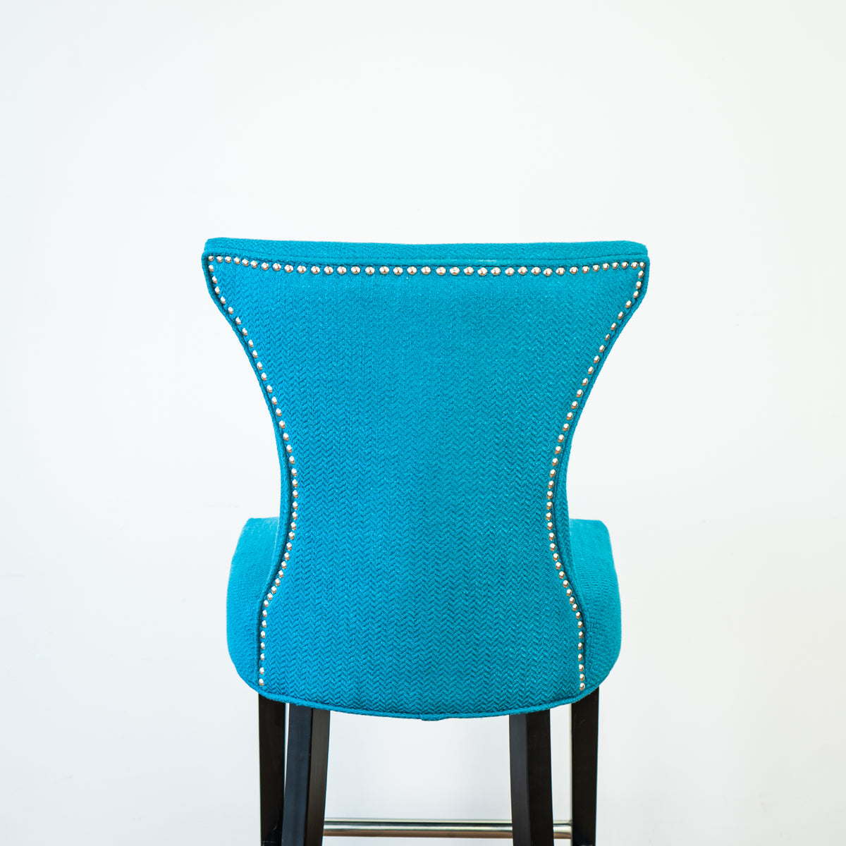 Diamond Tufted Stool in Teal