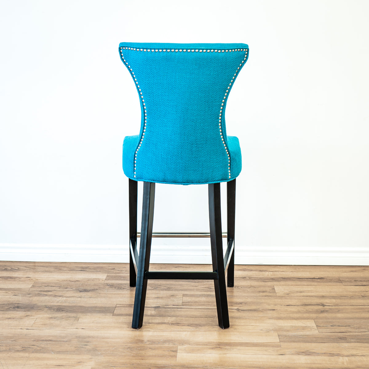 Diamond Tufted Stool in Teal