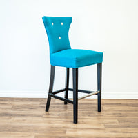 Diamond Tufted Stool in Teal