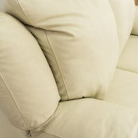 Leather Loveseat in Light Beige