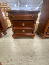 Traditional Three-Drawer Wood Nightstand