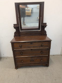 Antique Dresser With Mirror