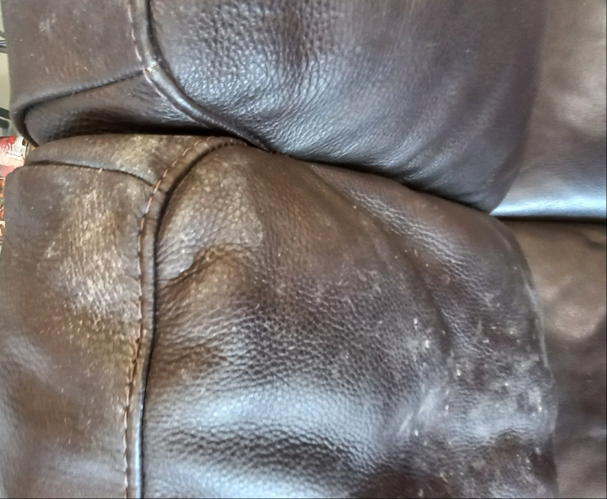 Brown Leather 2-Seater Sofa