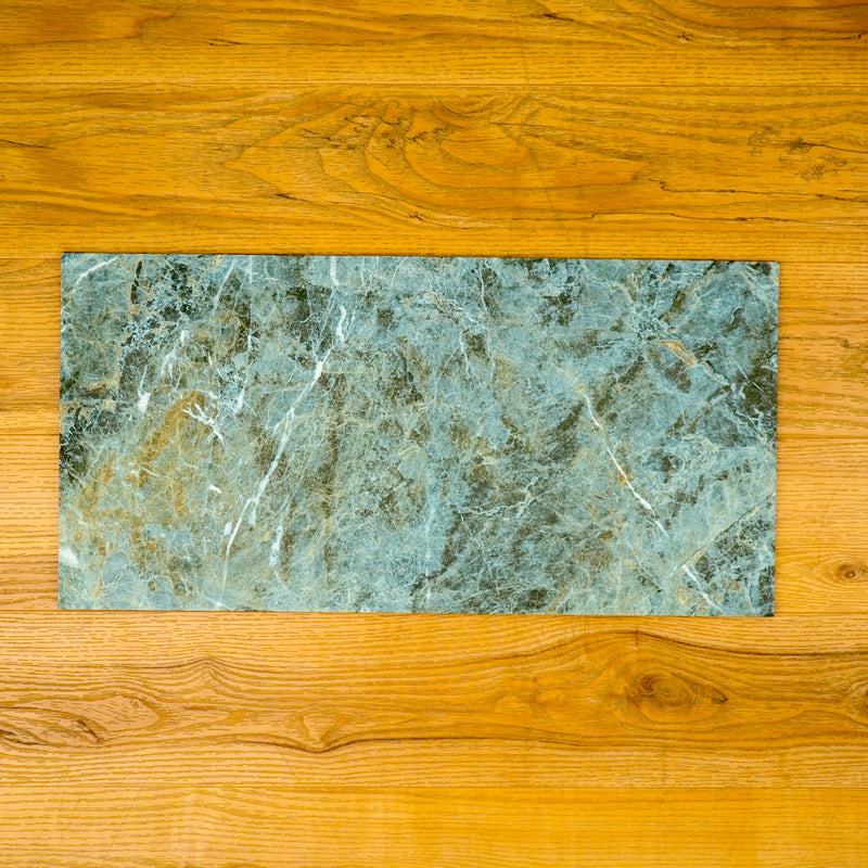 12" x 24" Grunge Marble Texture  Wall Tile in Deep Sea Green Finish – 11.62 sq. ft. (6 per box)