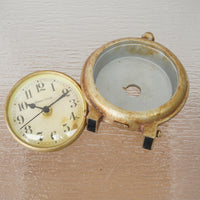 5.75-inch W Vintage Style Metal Table Clock
