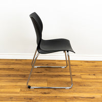 Plastic Chair - Black W 17 3/8" x H 18 1/4" x D 16 3/8"