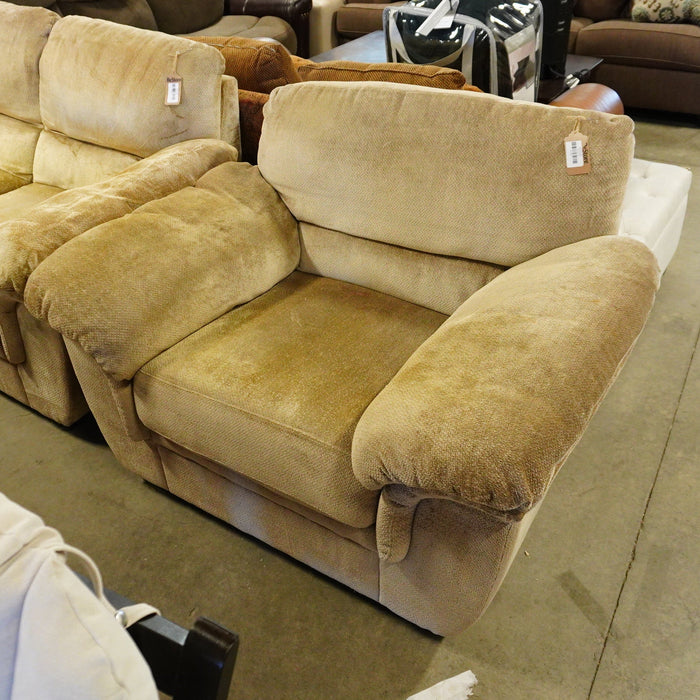 50-inch W Fabric Lounge Chair in Champagne Beige
