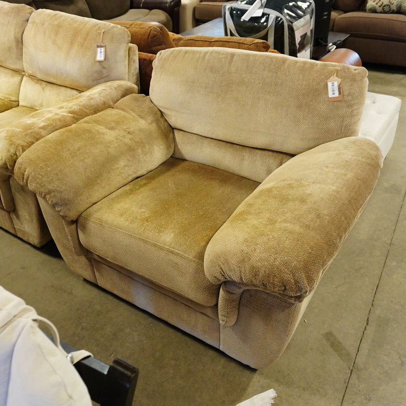 50-inch W Fabric Lounge Chair in Champagne Beige