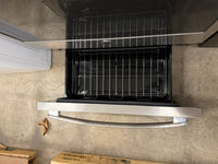 Black and Stainless Steel GE Free-Standing Electric Stove