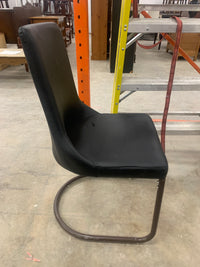 Black Leather Dining Chairs With Metal Legs