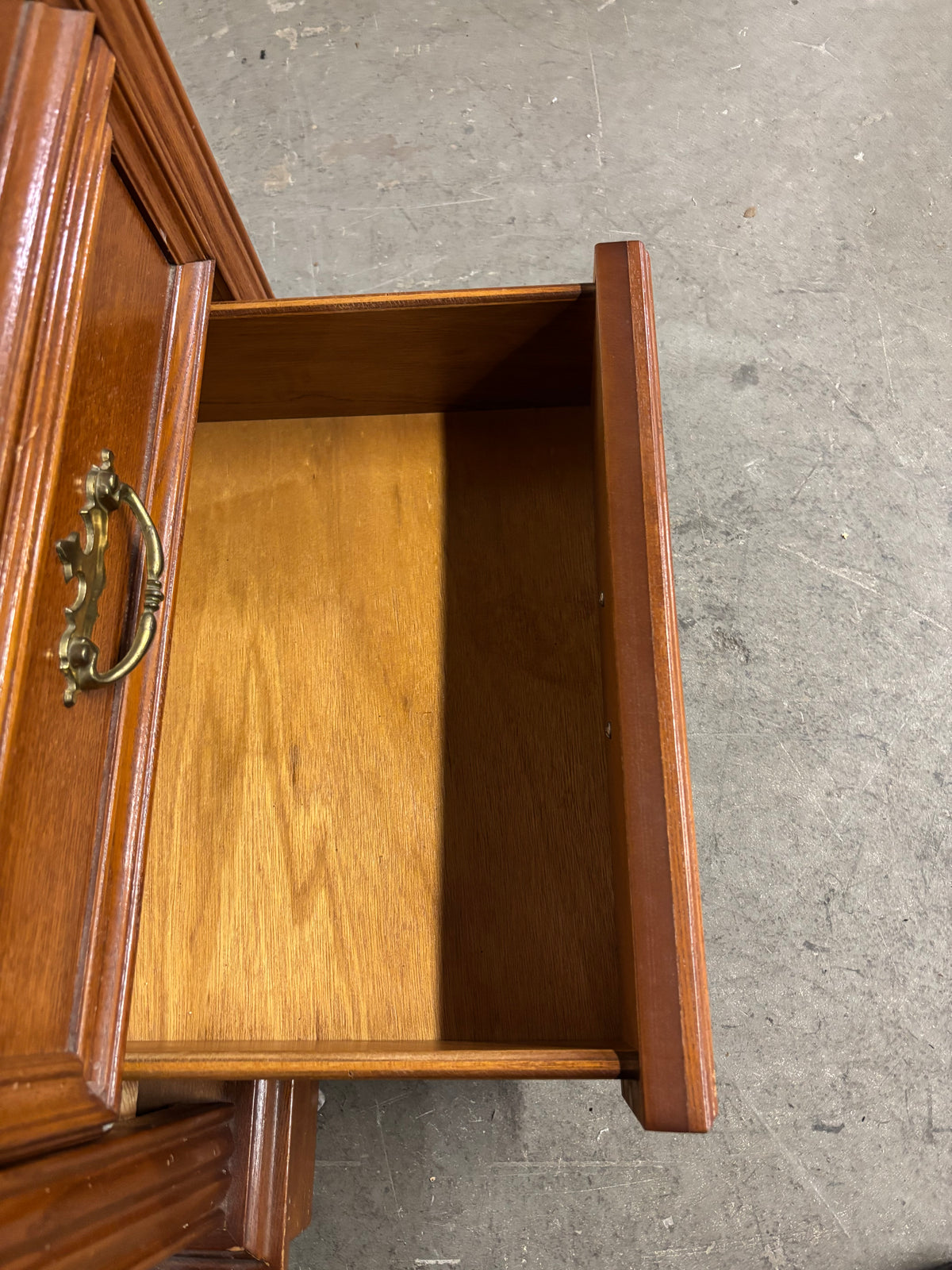 24”W Brown 3 Drawer Nightstand