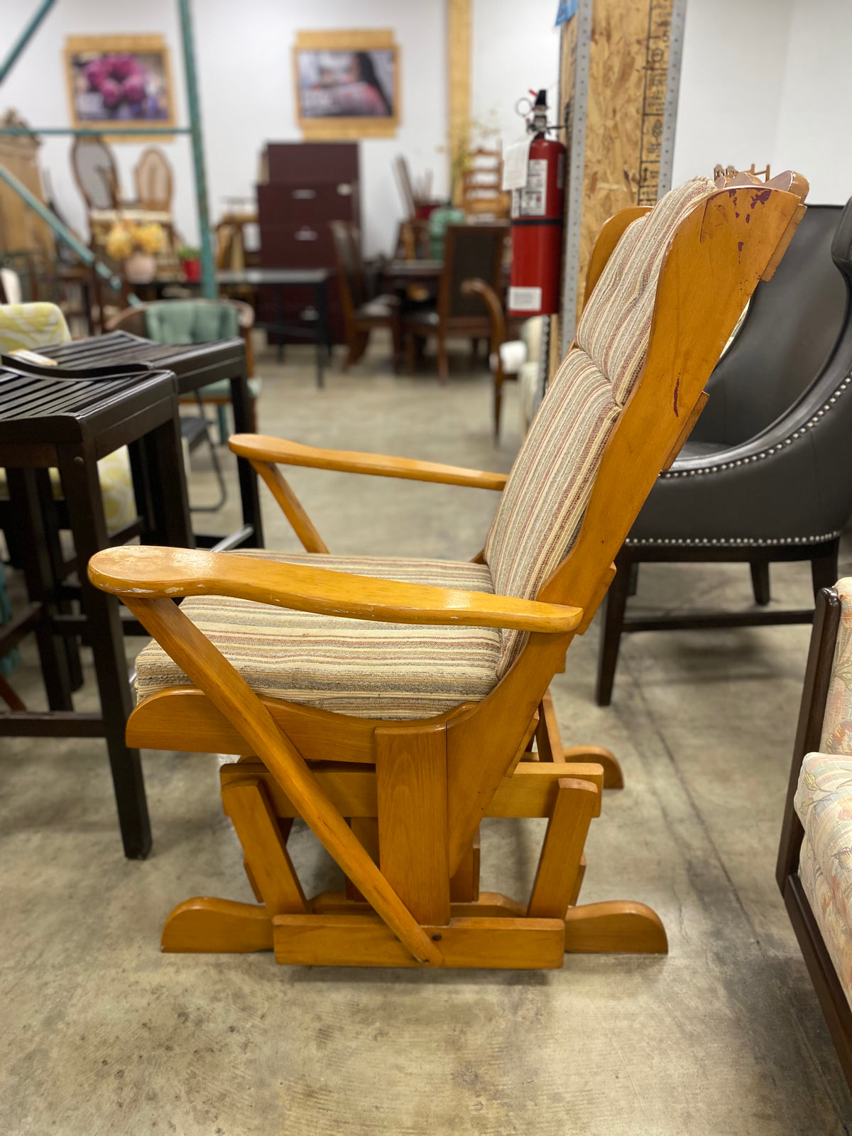 Wood Rocking Chair With Cushions