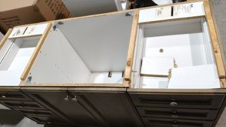 58" Bathroom Vanity with Granite Top