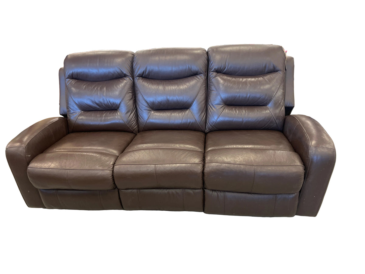 Dark Brown Power-reclining Leather Sofa
