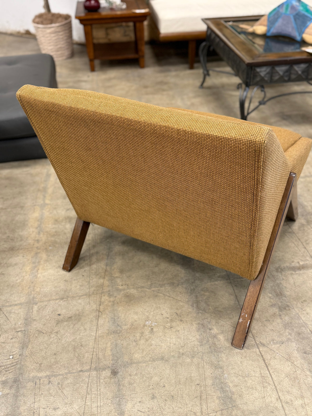 Light Brown Boomerang Styled Chair