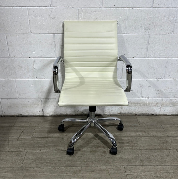 White Pleather Office Chair