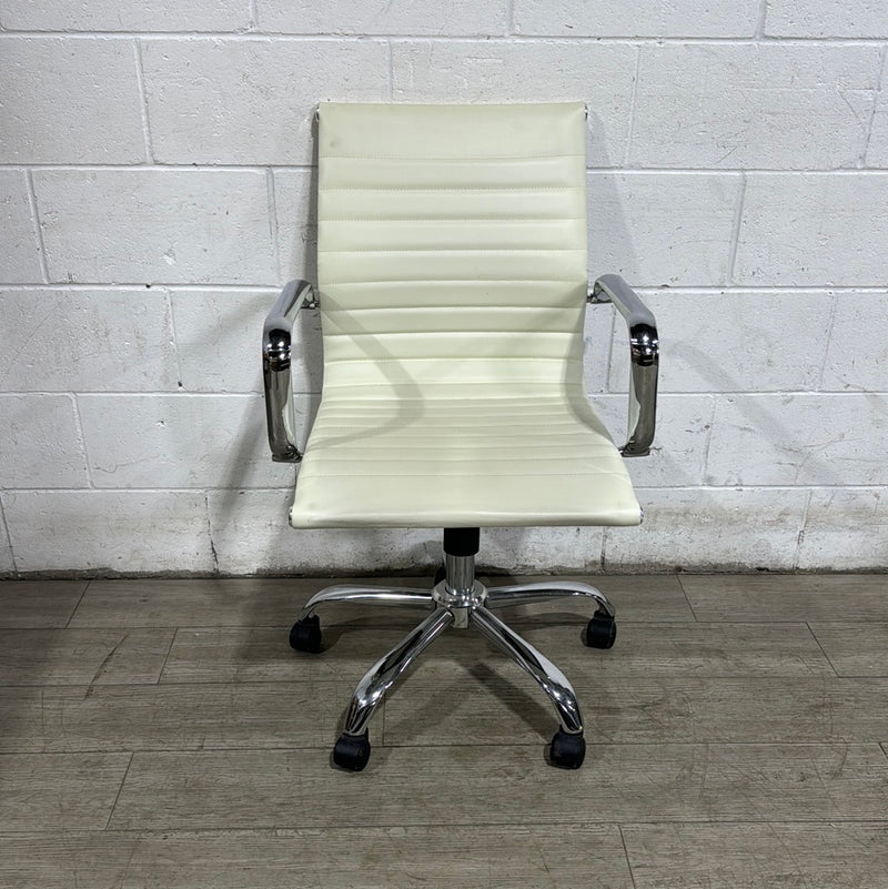 White Pleather Office Chair