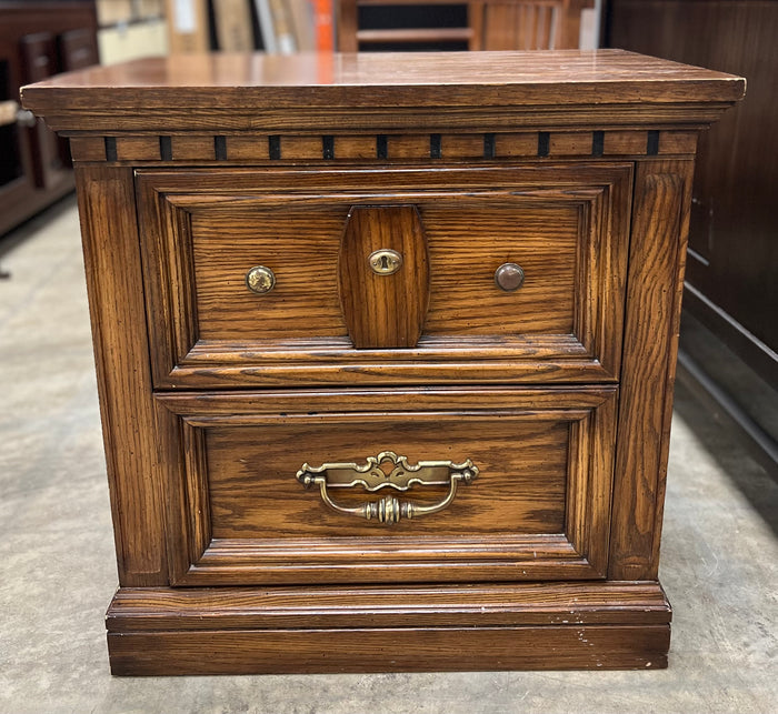 Dark Brown Wooden Nightstand