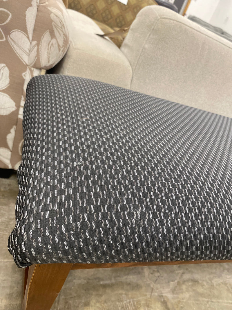 Blue Pattern Cushion Bench