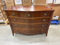 vintage federal-style mahogany bowfront chest of drawers