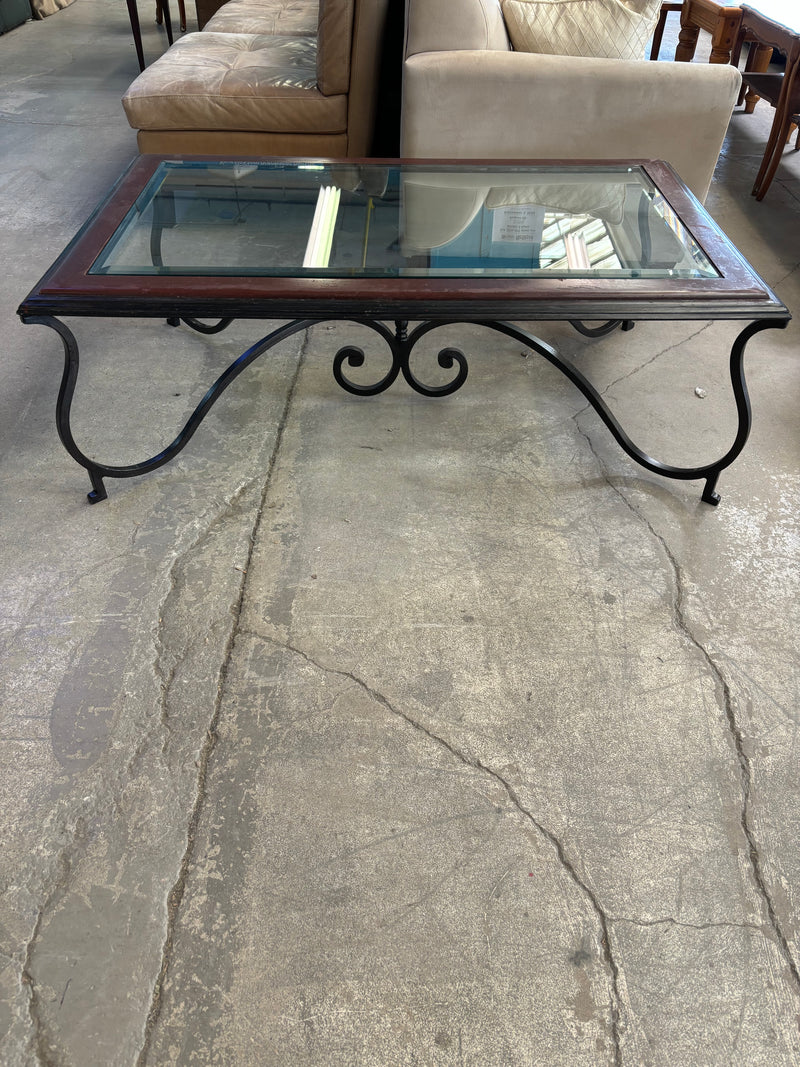 54”W Wrought Iron Coffee Table