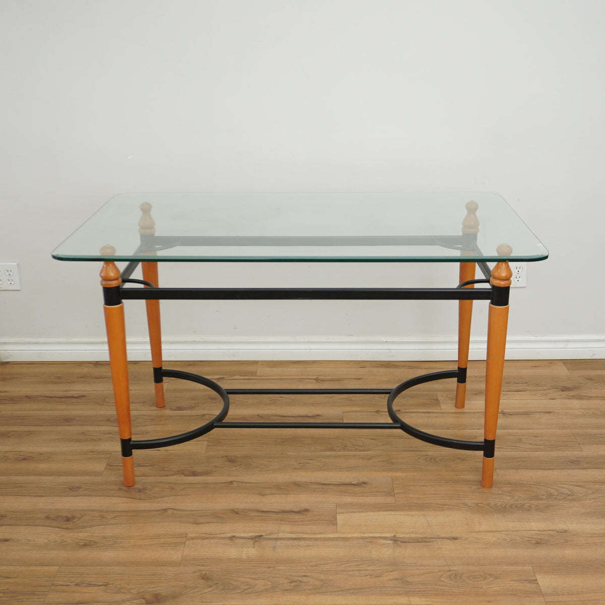 52-inch Rectangular Glass Top Dining Table