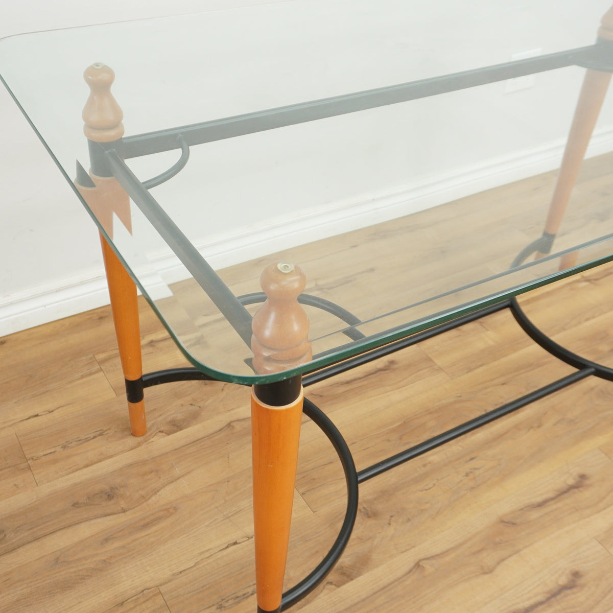 52-inch Rectangular Glass Top Dining Table