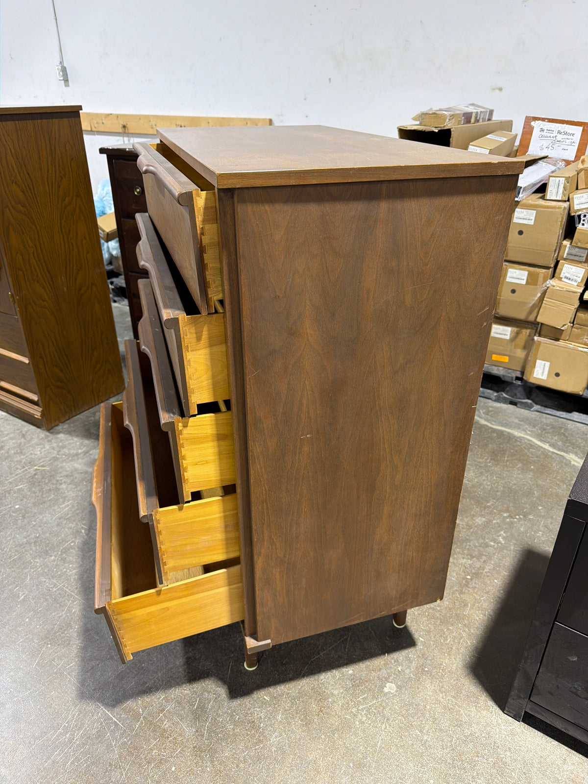 Mid Century Bedroom Dresser with Character