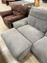 Light Grey 3-Seater Sectional Sofa + Ottoman