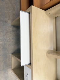 White and Beige Modern Office Desk