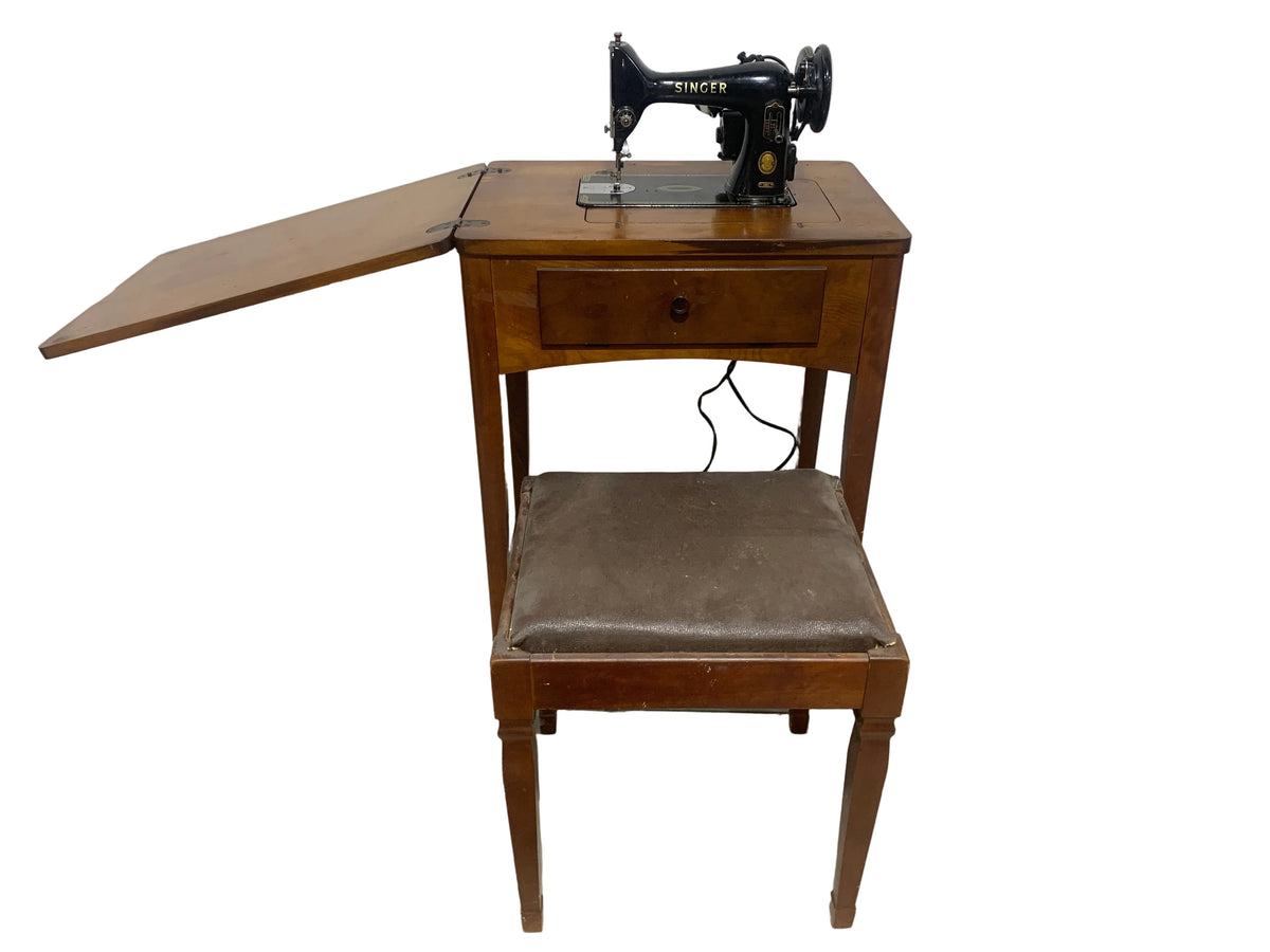 Vintage Singer Sewing Desk with Chair