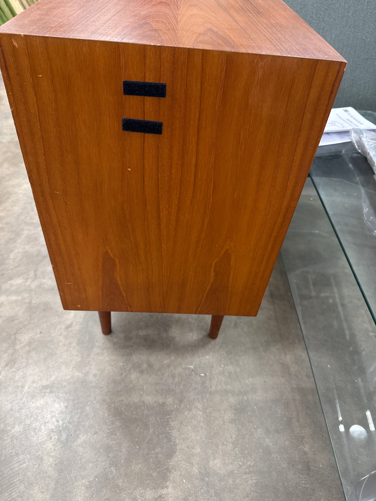 Teak Vinyl Record Cabinet