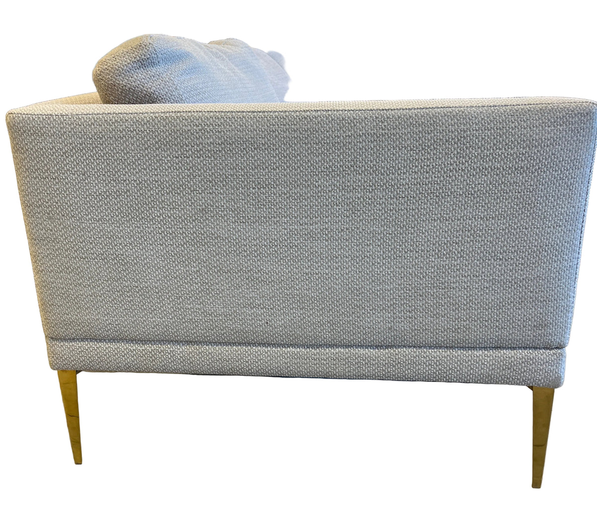 3-Seater Block-Style Light Colored Textured Fabric Sofa