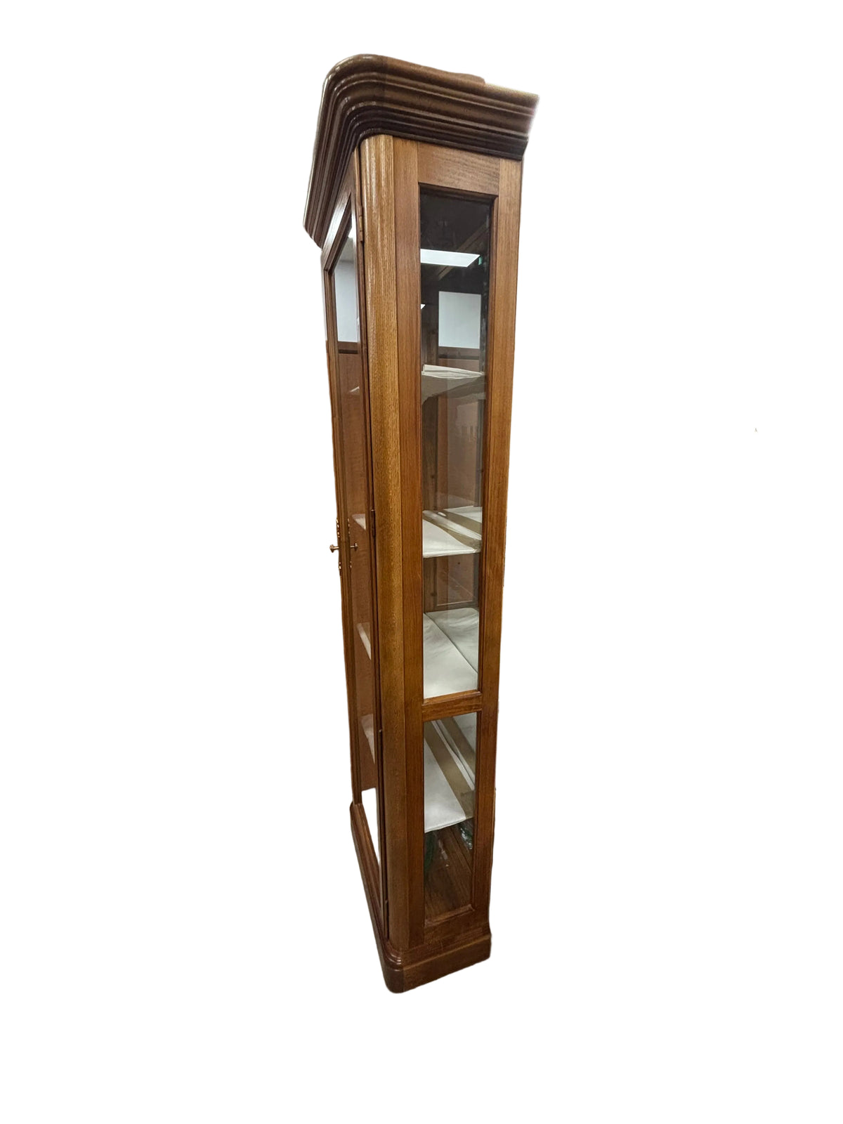 Tall Wooden Curio Cabinet