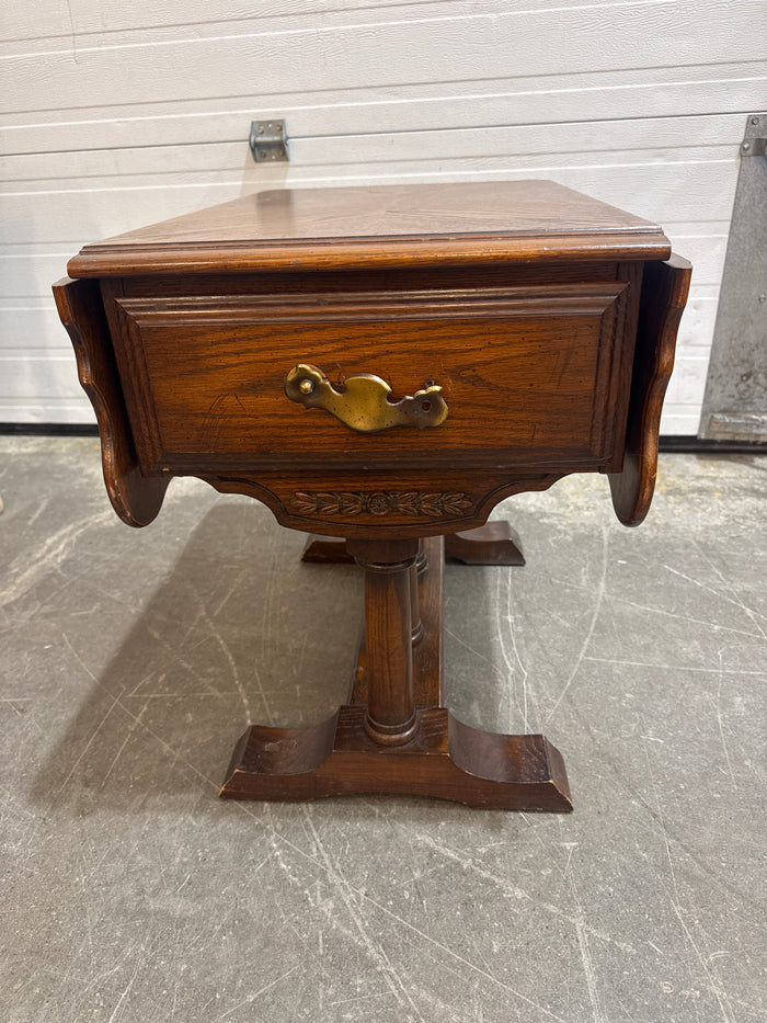 26.5 In. W Vintage Wooden Drop-Leaf Table