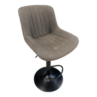 Adjustable Grey Upholstered Barstools (Set of 2)