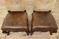 Set of 10 Thomasville Country French Leather Dining Chairs