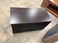 Dark Brown Entertainment Unit with Glass Doors