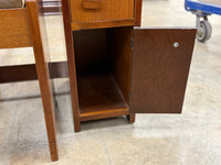Small Honey Brown Sewing Table w/ Sewing Machine