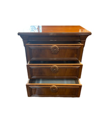 3 Drawer Nightstand With Carved Detailing