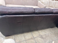 Dark Brown Leather 3-Seater Sofa