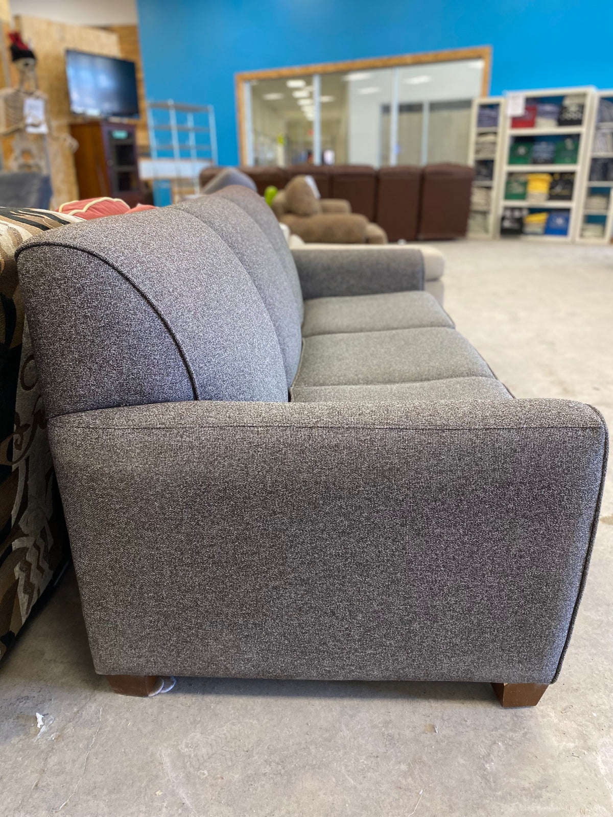Modern Grey 3-Seater Sofa