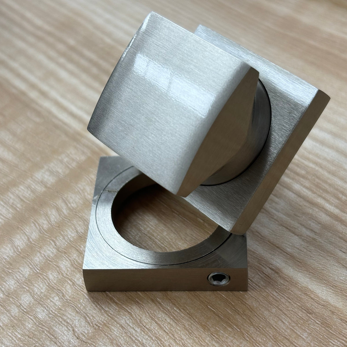 Square Thumb Turn Set – Brushed Metal Finish, 3-pack, 8000STTUS15