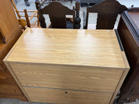 Light Wood 2-Drawer Lateral File Cabinet
