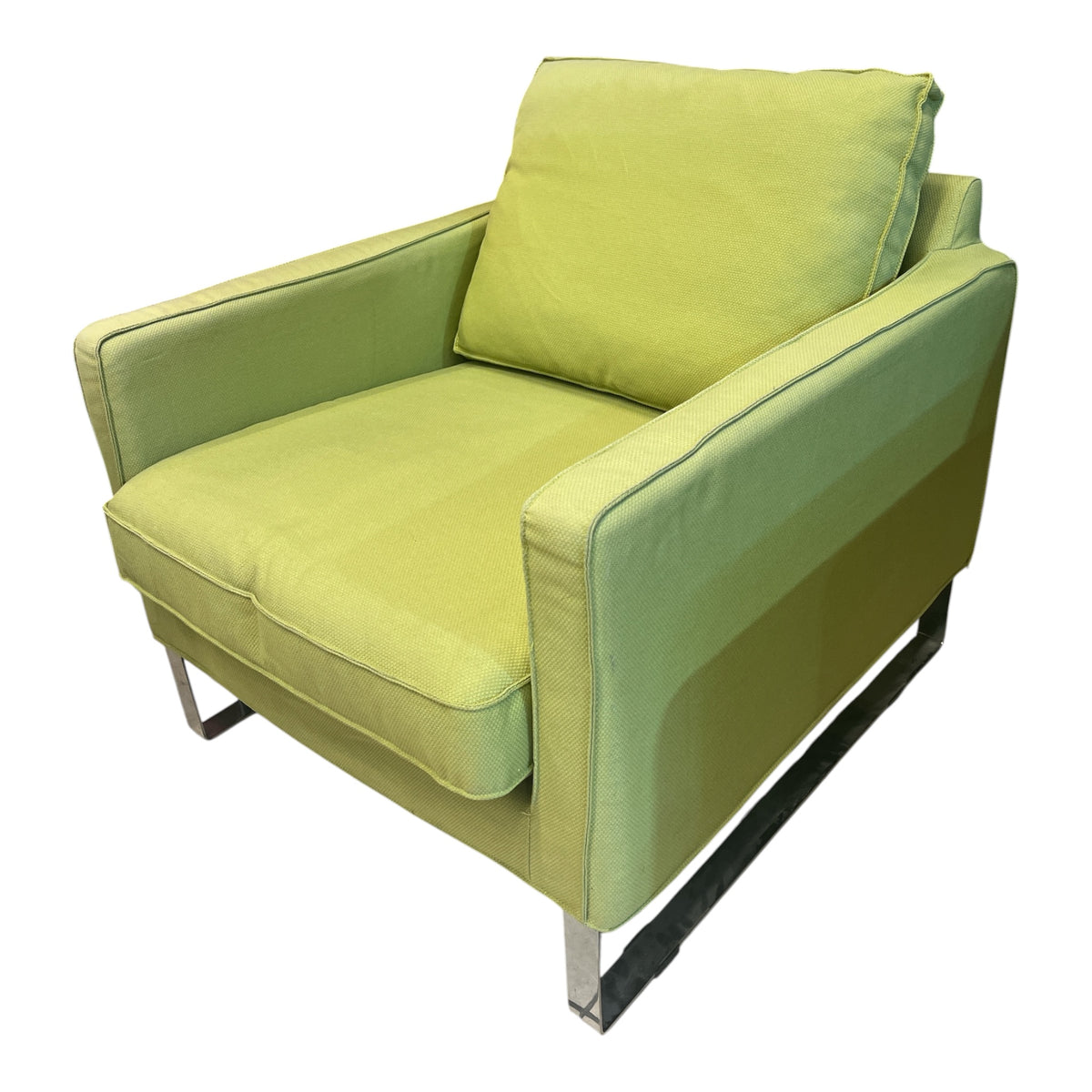 Melby Lime Green Upholstered Armchair