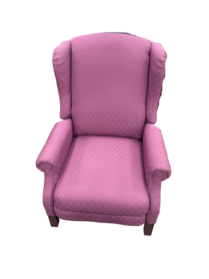 Rose-Pink Wingback Recliner